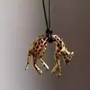 Collar con Colgante de Leopardo Estilo Exagerado Europeo y Americano, Exquisito, Ligero, Lujoso, de Gama Alta, Versátil, Moderno y Estilo Nicho Personalizado