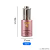 En stock frasco de vidrio para aceites esenciales de 30 ml con gotero de bomba de presión de rayas verticales, botella dispensadora cosmética para cuidado de la piel con sérum de hombro plano redondo recto