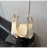 Transfronterizo 2025 Nueva Moda Casual Bolso de Axila Estilo Coreano Bolso de Hombro Portátil Gran Capacidad Color Sólido Bolso Dumpling para Mujer