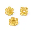 Prata de lei S925 contas florais de quatro lados transfronteiriças feitas à mão com contas diy acessórios de joias de prata pulseira contas soltas espaçador