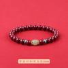 Pulseira de Cinábrio feminina ouro puro 999 areia de imperador areia púrpura pulseira de cinábrio feminina casal contas da sorte atacado