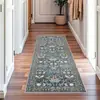 Alfombra para Pasillo de Sala de Estar, Alfombra Larga Lavable, Felpudo Resistente a Manchas, Alfombra Lavable Estilo Persa Imitación Cachemir Transfronteriza