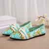 Zapatos Casuales de Punto Flyknit para Mujer, Mocasines de Bloque de Color de Comercio Exterior, Nuevos Colores Primavera y Otoño, Tallas Grandes Europeas y Americanas, Sin Cordones, Poco Profundos