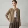¡Exquisito y vintage! Cárdigan 100% cachemira para mujer, con cuello redondo grueso y diseño de punto trenzado, lo que lo convierte en un suéter y una prenda de abrigo versátil.