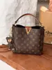 Bolsos de Mujer de Alta Gama Transfronterizos 2026 Nuevo Bolso Cubo Retro Estampado Versátil Monograma Bolso de Hombro Cruzado de Lujo Ligero