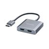 Divisor DisplayPort a Doble HDMI, Divisor de Pantalla Múltiple, Estación de Acoplamiento para Una a Dos o Tres Pantallas, Dock de Expansión Doble DisplayPort