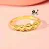 Nuevo Anillo Chapado en Oro Cobre, Anillo de Corazón, Anillo Estilo Xiaohongshu, Moderno, Personalizado y de Alta Gama para Mujer