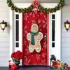 Decoración de Cubierta de Puerta de Navidad Tela de Fondo Verde de Navidad Cubierta de Puerta de Navidad Colgante de Puerta Decoración de Fiesta de Año Nuevo Tapiz de Cubierta de Puerta