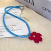 Te envío una pequeña flor ~ ins blogger estilo de vacaciones presume de collar transfronterizo europeo y americano flor colgante niña corazón