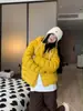 Chaqueta de algodón de canalé estilo coreano súper bonita para mujer, nueva de invierno 2026, ligera y delgada con relleno, prenda exterior elegante de alta gama