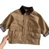 Ropa Exterior para Niños 2025 Otoño e Invierno Chaqueta de Cuadros Marca de Moda Estilo Japonés para Niños Abrigo Rompevientos Estilo Otoñal para Bebés y Niños Ropa para Niños
