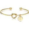 Pulsera Nudo Romántico Europeo y Americano Transfronterizo Nudo de Amor para Dama de Honor Personalizada con 26 Letras Moda Elegante Joyería para Parejas para Mujeres