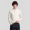 Ropa para hombre APO Suéter de punto de manga larga para hombre de lujo transfronterizo, estilo 'old money', corte holgado, cuello polo, suéter casual, top de capa interior