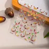 Outono Floresta Nova Estilo Cogumelo Fofo Pinha Embossado Adesivos de Unha Estilo Pastoral Colheita de Outono Adesivo DIY Adesivos de Unha