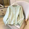 Nuevo suéter suave y versátil de estilo coreano para otoño e invierno para mujer, de corte holgado, chaqueta cárdigan de punto juvenil y elegante