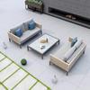 Sofá de vime ao ar livre combinação jardim sofá de vime projeto resort Terraço Villa sofá ao ar livre