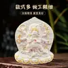 Deus da Riqueza Amarelo Zhangjiaram Pintado a Ouro Estilo Xizang, Tara Verde, Mahakala de Seis Braços, Deus da Riqueza Preto, Ornamento Thangka