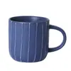 Tazas Cerámicas Nórdicas al por Mayor Rayas Verticales Cuadros Color Sólido Tazas de Café Personalizadas Fábrica Transfronteriza
