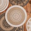 Ventas Directas de Fábrica Yute Estilo Bohemio Estilo Natural Tapete Aislante de Escritorio Tapete para Olla y Tazón Decoración de Mesa para Restaurante