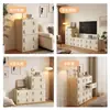 Armario de almacenamiento estilo crema, mueble cajonera, mueble de TV para sala de estar, módulo de almacenamiento, mueble de almacenamiento combinable, nuevo modelo 2026 armario Carmen