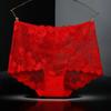 Ropa interior tipo boxer mujer talla grande extra grande 300 kg ropa interior de encaje mujer cintura alta sexy hueco algodón calzones