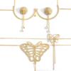 Traje de Cadena Corporal Divertido de Club Nocturno Súper Caliente Nicho Sexy Bikini Tanga Diamante Flash Sexy Traje de Cadena para el Pecho
