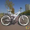 Amortecedores Dianteiros e Traseiros Bicicleta de Montanha com Assento Traseiro Que Pode Transportar Pessoas, Bicicleta de Montanha 26 polegadas 24 polegadas com Velocidade Variável para Homens e Mulheres
