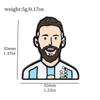 Pin insignia de estrella de la Copa del Mundo fútbol Argentina figura de Messi alrededor de la insignia de metal conmemorativa accesorios para bolso