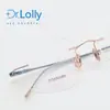 Armazón de Gafas Ultra Ligero Sin Marco de Titanio Puro Dr.Lolly, Adecuado para Lentes de Graduación, Estilo Elegante, Armazón para Gafas con Filtro de Luz Azul