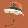 Nueva Bolsa Deportiva al Aire Libre Japonesa de Combinación de Colores Sombrero de Pescador Plegable Secado Rápido Sombrilla de Verano Protector Solar Sombrero de Cuenca para Montañismo