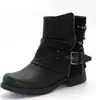 Botas de comercio exterior hebilla de cinturón botines cortos estilo Martin retro tacón bajo botas romanas Amazon AliExpress wish
