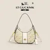 Bolso de mano para mujer de alta gama 2026 nuevo estilo comercio exterior estampado retro bandolera bolso de un solo hombro bolso de axila para mujer bolso de cuerno