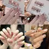 [Sin Remordimientos] Arte de Uñas Hecho a Mano con Efecto Ojo de Gato de Deseo Puro, Puntas de Uñas Hechas a Mano Puras de Alta Gama, Paquete de 10