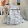 Mochila Mini Dulce Linda de Niña Japonesa para Mujer Estilo Coreano Mochila Fresca a Cuadros Ligera para Viaje Pequeña Bolsa Escolar