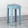 Banqueta de Plástico Doméstica Espessa Resistente Criativa Redonda Empilhável Estilo Creme Banqueta Alta Simples Preço Acessível Atacado
