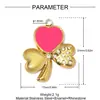 Colgante de Acero Inoxidable con Ojo de Diablo en Forma de Corazón Estilo Europeo y Americano para Mujer, Collar de Trébol de Cuatro Hojas Estrella y Luna, Colgante de Joyería de Acero de Titanio