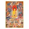 Deus da Riqueza Amarelo Pequeno Thangka Porta-Retrato Ornamento Bodhisattva Manjushri Tara Verde Entrada Sala de Estar Pintura Decorativa Pintura Suspensa Estátua de Buda Adoração