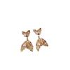 Aretes de Cola de Sirena para Mujer Diseño Nicho con Sentido del Diseño Aretes con Sentido del Diseño Atmosférico Aretes de Zircón y Perlas Sentido Avanzado