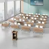 Mesa de conferencias plegable Saint-Lee, simple y moderna, modular y móvil, adecuada para capacitación, mesas y sillas largas, instituciones educativas y entornos de aprendizaje