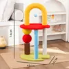 Nova Árvore para Gatos Multifuncional Tabua de Arranhar Cama para Gatos Afiador de Garras Integrado Brinquedo para Gatos Pequena Plataforma de Pulo Estável Economizador de Espaço Fábrica