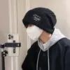 Gorro de Punto Grueso Estilo Coreano para Hombres y Mujeres, Grueso y Cálido para Otoño/Invierno, Tejido, Sin Visera, Parte Superior Redonda, Plegable, Gorro a Prueba de Viento