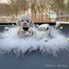 Adornos para el Interior del Coche, Adornos para Coche con Cabeza Oscilante, Perro Teddy de Pedrería, Gato de la Suerte para Coche, Conductora Independiente Transfronterizo