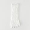 Calcetines de Cinco Dedos para Mujer, Calcetines de Encaje de Verano hasta la Pantorrilla, Anti-Olor, Resistentes al Desgaste, Transpirables, Calcetines de Algodón Absorbentes de Sudor, Calcetines Delgados Calados