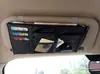 Suministros para Coche Cubierta para Parasol Portatarjetas Bolsa para Permiso de Conducir Bolsa para Guardar Facturas y Teléfono Móvil Cuero Colgador de Gafas para Parasol