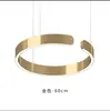 Lámpara de araña de lujo para entrada nórdica de color oro rosa para restaurante, moderna para pasillo de casa, de alta gama, con forma de C, transfronteriza, de aluminio, para sala de estar