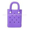Bolsa de Praia Eva Bolsa de Gelatina Bolsa com Furos DIY Flor Fofa Estilo Coreano Bolsa de Mão Simples Feminina com Design Vazado