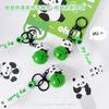 Chaveiro fofo criativo com panda da sorte, chaveiro de desenho animado para carro, pingente, bolsa requintada, acessórios para pendurar para homens e mulheres