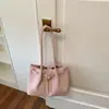 Bolsa Tote Casual Simples para o Dia a Dia 2026 Verão Nova Tendência Grande Capacidade Estilosa Cor Sólida Bolsa de Ombro/Axila