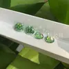 Piedra suelta de moissanita verde esmeralda redonda, moissanita chapada en color con 8 corazones y 8 flechas, código de cintura GRA, venta al por mayor de piedra de silicio de carbono