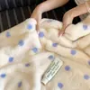 Manta de Polar Espesa con Lunares de Sal Marina~Manta para Siesta en la Oficina Manta Sencilla para Arroparse Manta de Sofá Suave y Amigable con la Piel